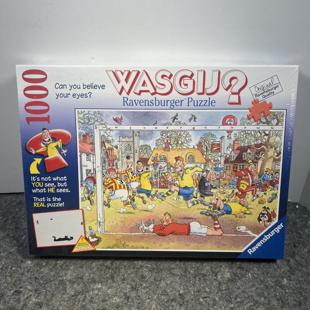 Ravensburger Wasgij 1000 Piece Jigsaw Puzzle #15181 Soccer Madness Futbol Sports